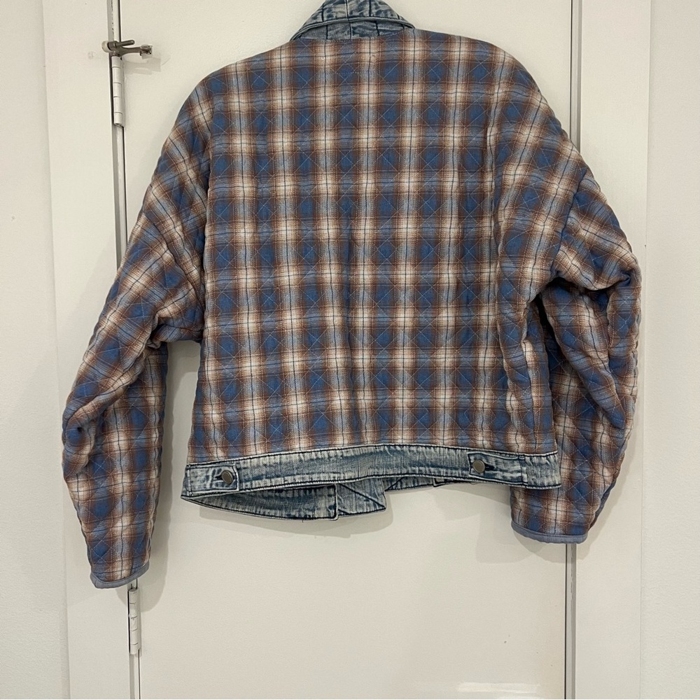 BLANKNYC Fall For You Plaid Quilted Kimono Jacket - Picture 9 of 10